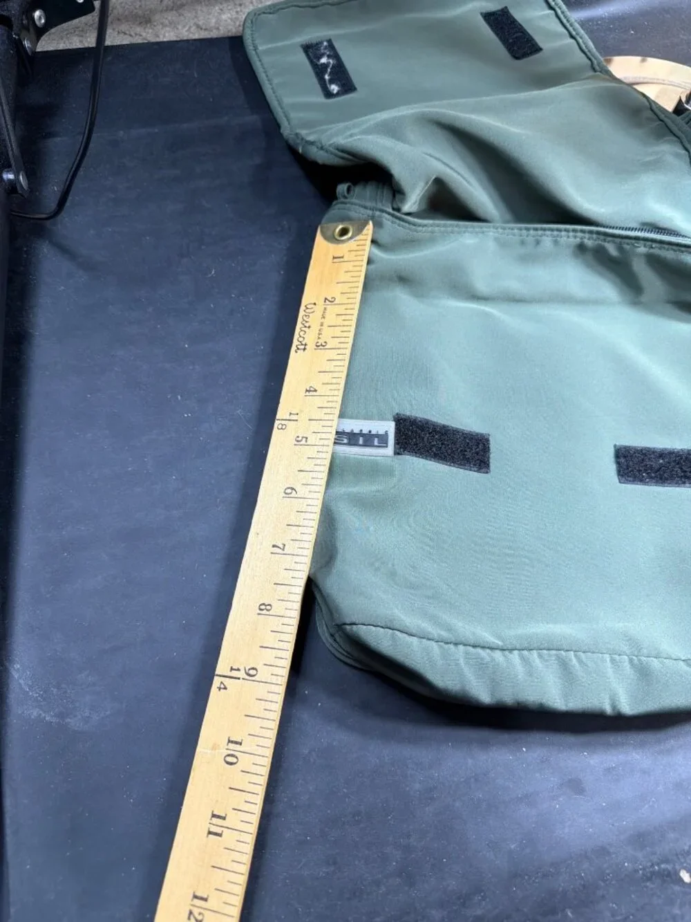 Fossil Mens Unisex Olive Green Nylon Canvas Crossbody Messenger Satchel Bag
